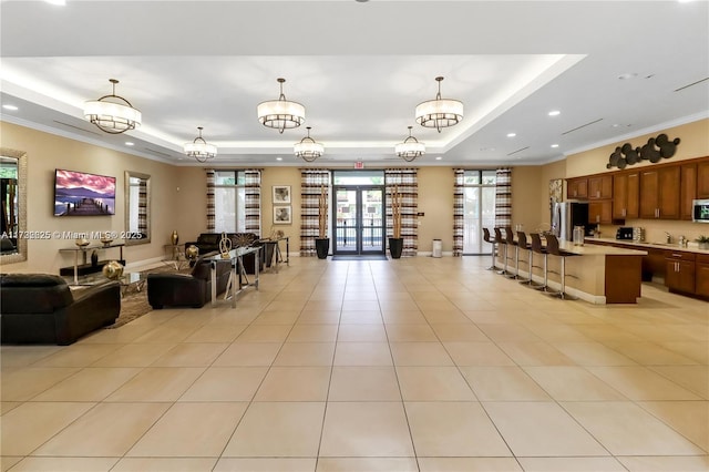 15340 SW 176th Ln, Miami, FL 33187 - building lobby featuring crown molding and recessed lighting