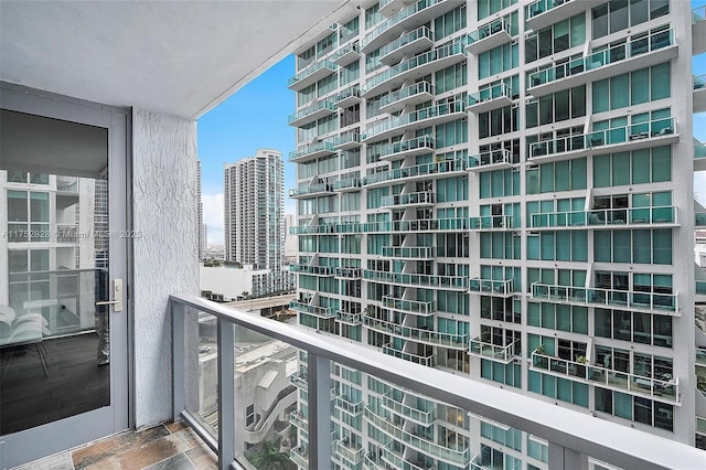 balcony with a view of city