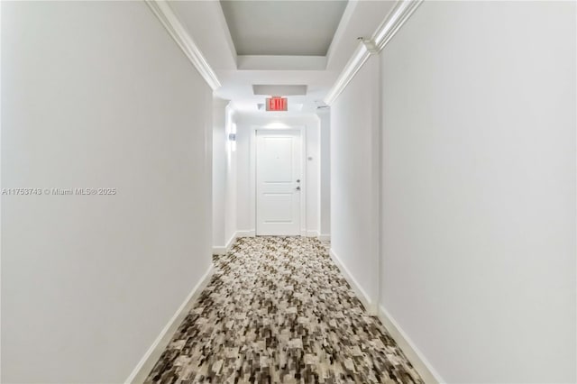 corridor with baseboards
