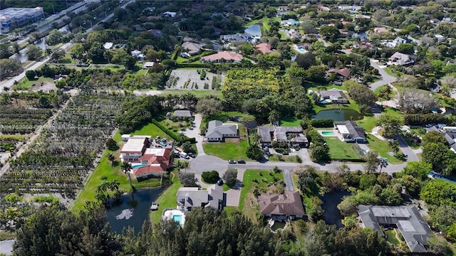 drone / aerial view featuring a residential view