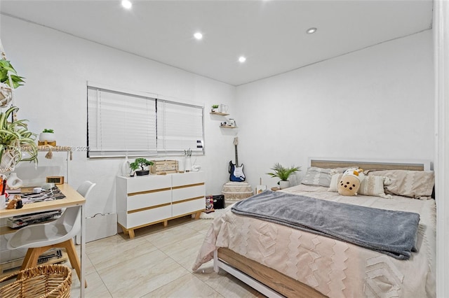 bedroom featuring recessed lighting