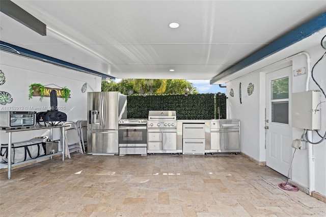 view of patio featuring grilling area and area for grilling