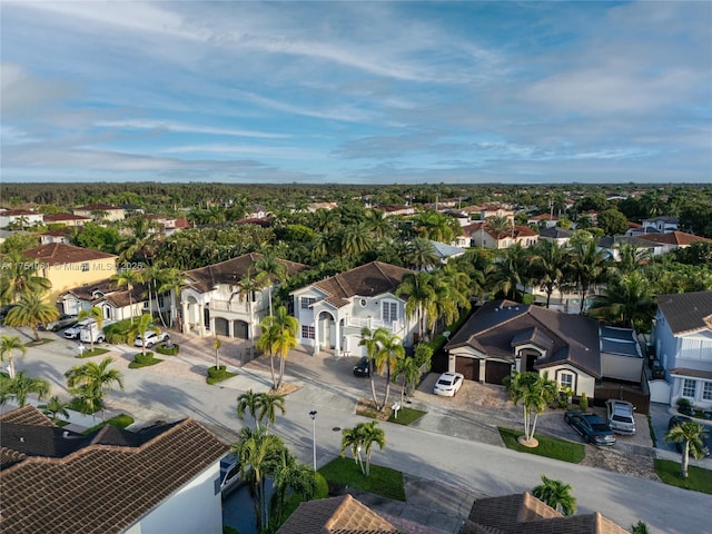 drone / aerial view with a residential view