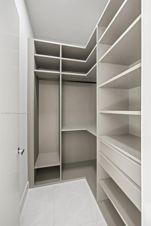 view of walk in closet