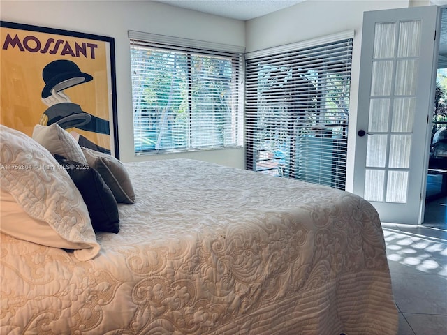 bedroom with a textured ceiling