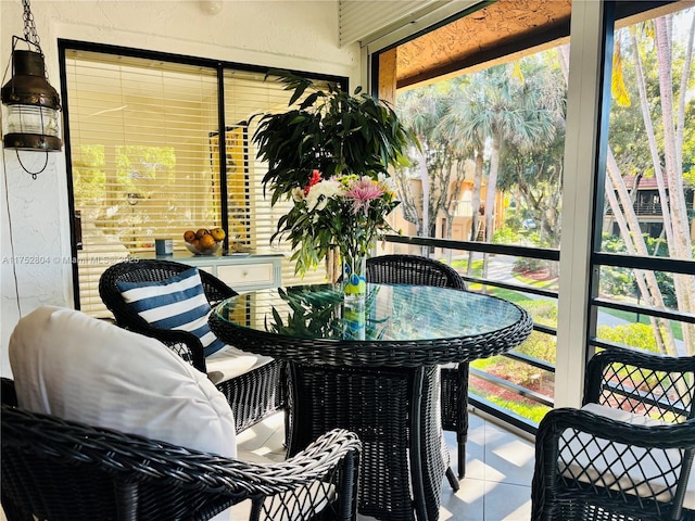 sunroom featuring a wealth of natural light