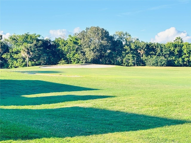 view of community featuring a lawn