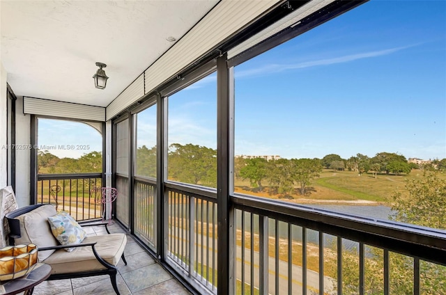 view of sunroom