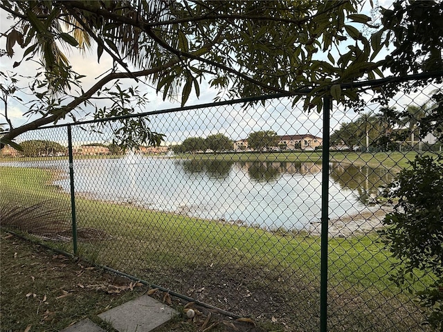 water view with fence