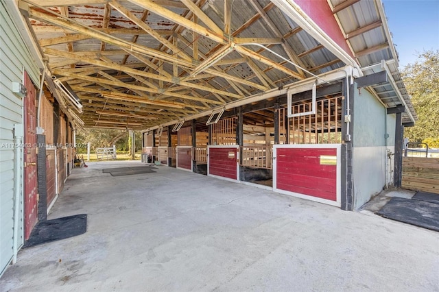 view of horse barn