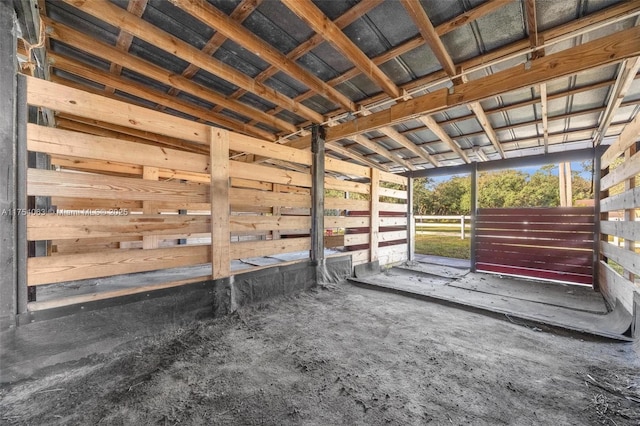 view of horse barn