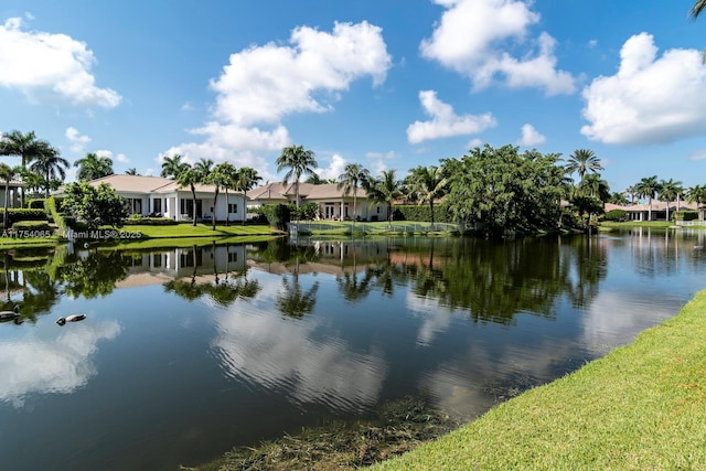 property view of water with a residential view