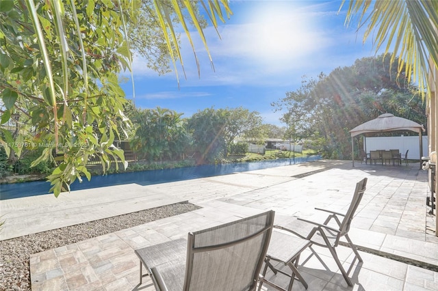 view of patio with a gazebo