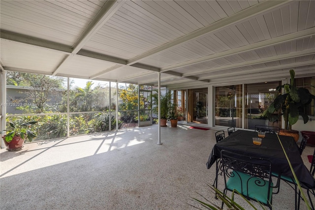 177 NE 109th St, Miami Shores, FL 33161 - sunroom / solarium featuring beamed ceiling