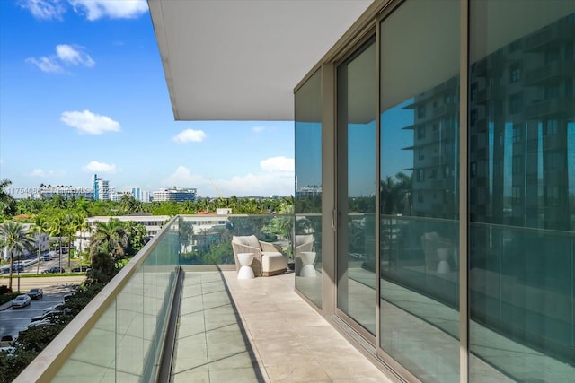 balcony with a city view