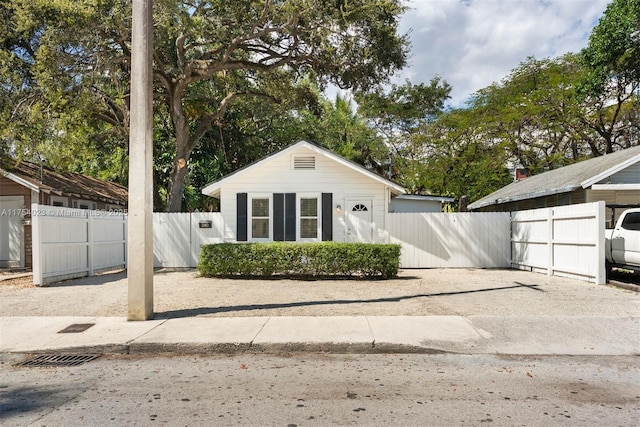 view of front of property with fence