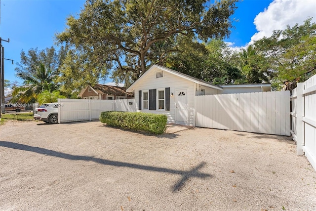 view of front of property with fence