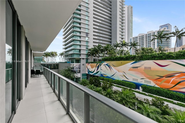 balcony with a city view