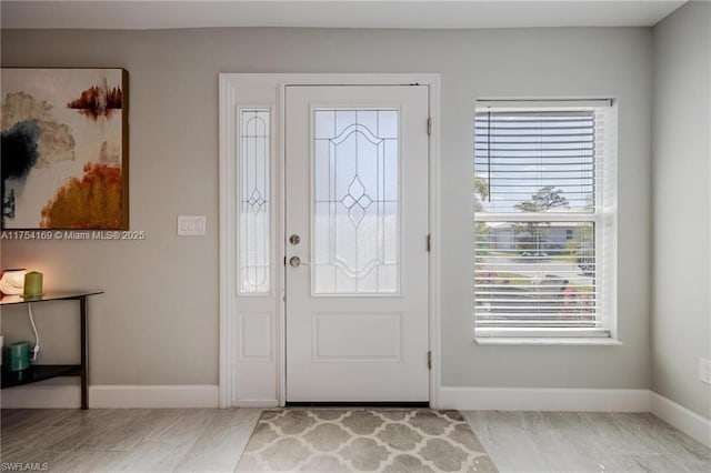 entryway with baseboards