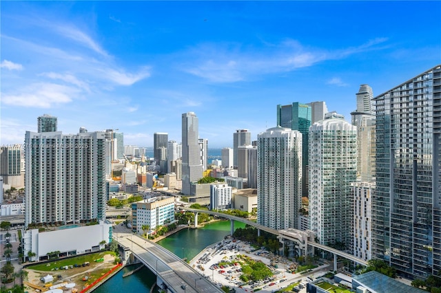 view of city featuring a water view