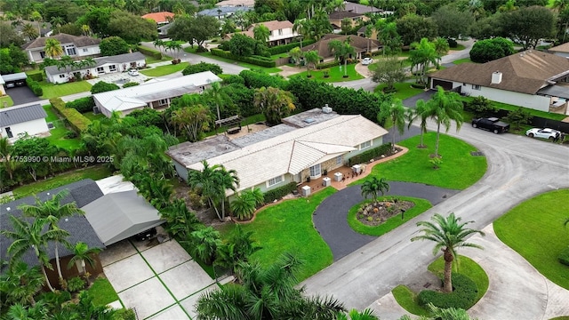 drone / aerial view featuring a residential view