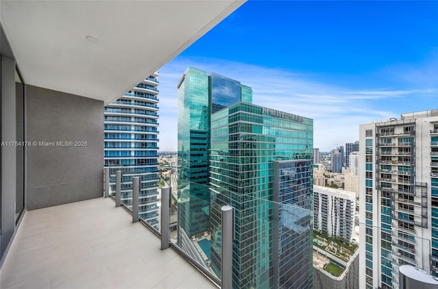 balcony with a city view