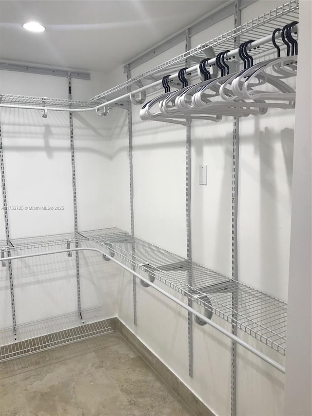 view of walk in closet