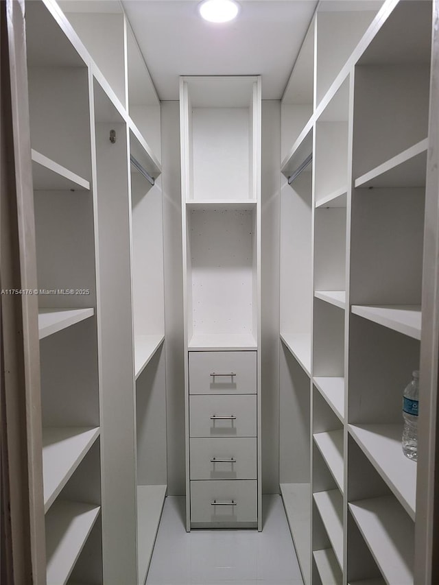 view of walk in closet