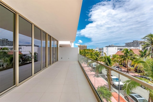 balcony featuring a view of city