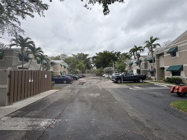 view of street featuring a residential view