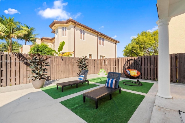 view of patio / terrace with a fenced backyard