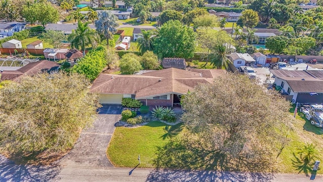 birds eye view of property featuring a residential view