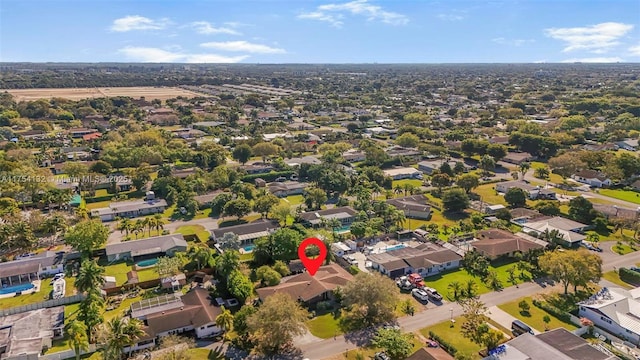 bird's eye view featuring a residential view