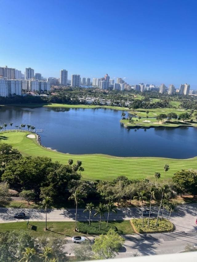 water view with a view of city