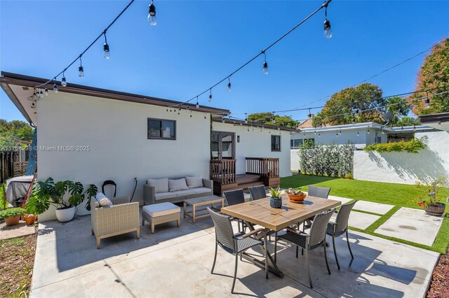 1761 SW 17th St, Miami, FL 33145 - view of patio featuring outdoor lounge area and outdoor dining space