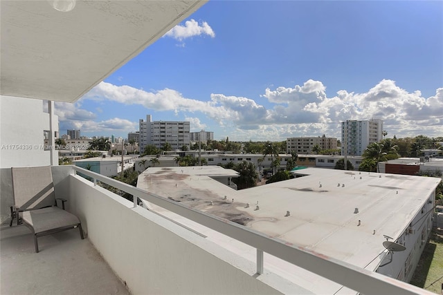 balcony with a city view