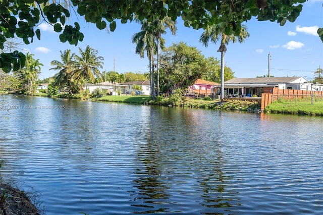 water view with fence