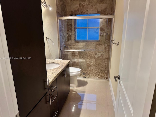 162 NW 207th Ave, Pembroke Pines, FL 33029 - bathroom featuring vanity, a shower stall, and toilet