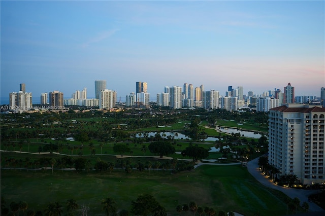 view of city with a water view