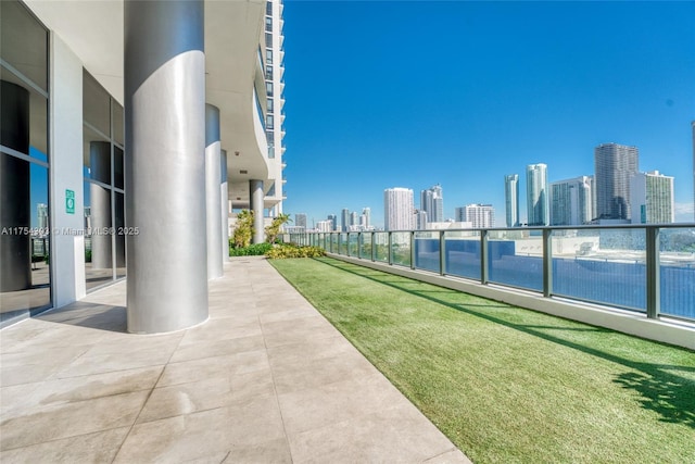 view of patio / terrace with a view of city