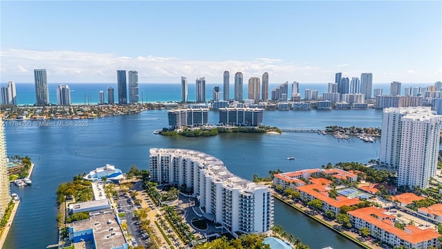 water view with a city view