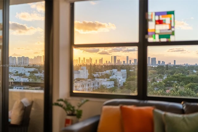 room details with a view of city