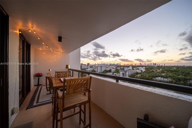 balcony with a city view