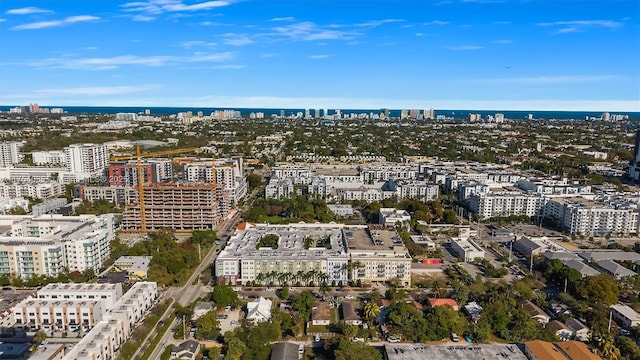 birds eye view of property featuring a view of city