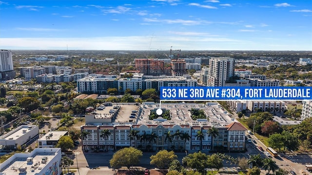 drone / aerial view featuring a view of city