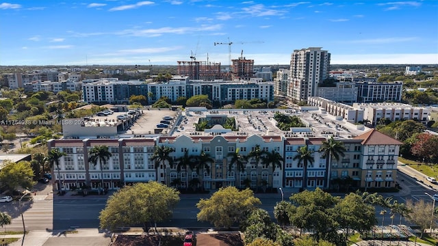 bird's eye view with a view of city