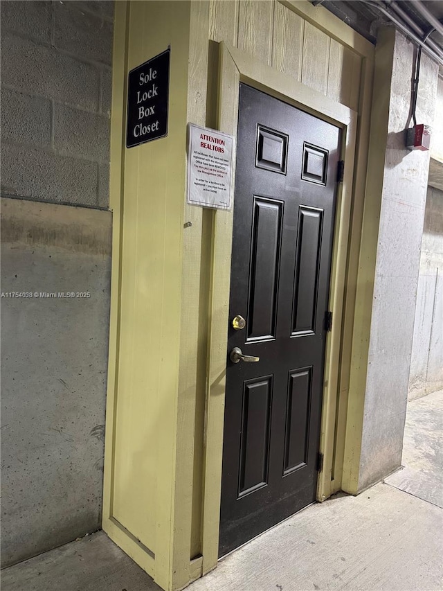 view of doorway to property