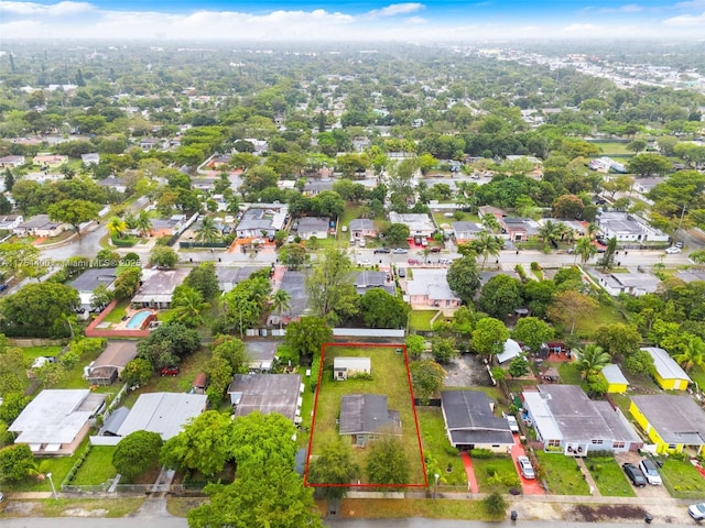 aerial view featuring a residential view