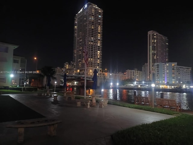 view of city featuring a water view