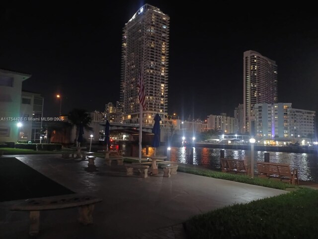 2600 Diana Dr Unit 103, Hallandale Beach, FL 33009 - view of city featuring a large body of water and a view of city lights